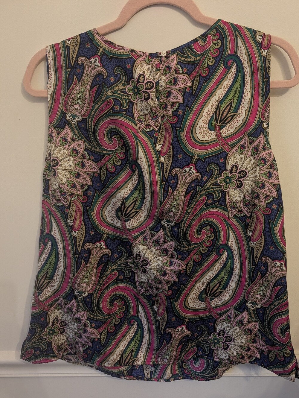 Talbots Paisley Silk Shell Tank Top Size 16 Petite - Picture 3 of 3
